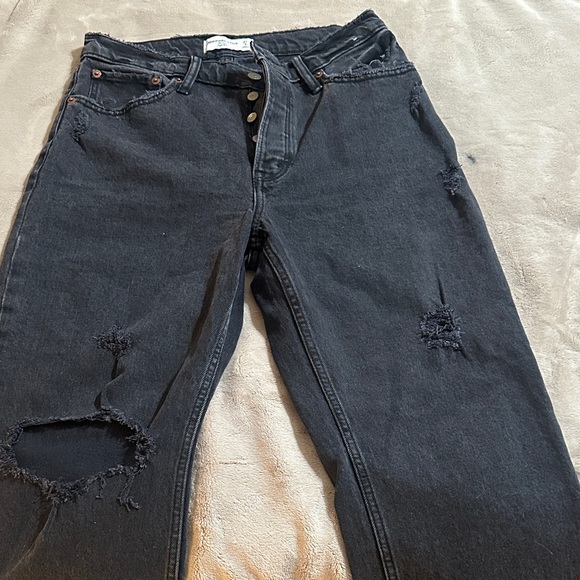 Abercrombie & Fitch Charcoal High Rise Jeans - Picture 4 of 9